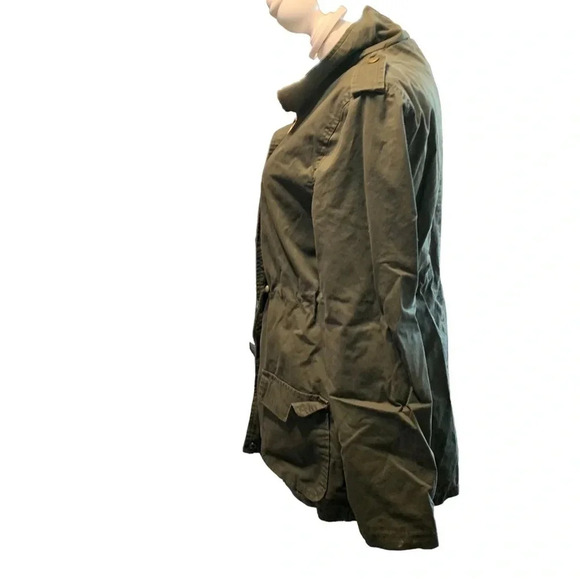 Yoki New York women's medium military green jacket with soft faux fur - Picture 6 of 8